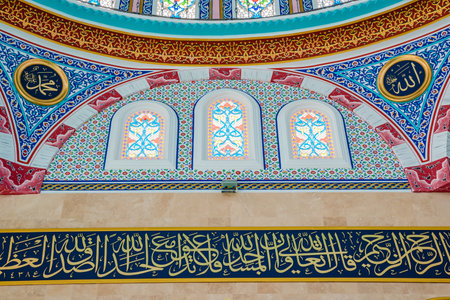 Interior view of Center Isabey Mosque in Bursa,Turkey.20 May 2018のeditorial素材
