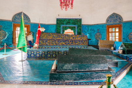 Interior detailed view of Green Tomb that is a part of the larger complex in Bursa,Turkey.20 May 2018のeditorial素材