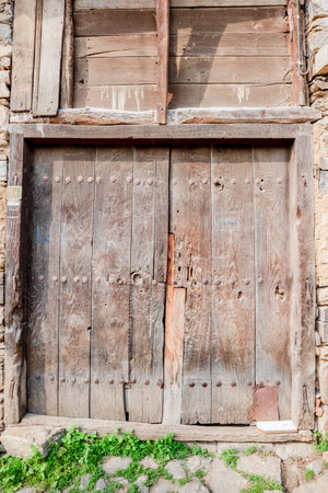 View of historical house door at Cumalikizik village,a popular destination for Tourists and locals in Bursa,Turkey.のeditorial素材