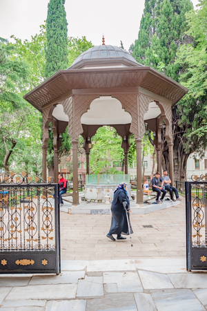 View of Muradiye complex or Complex of Sultan Murat II in Bursa,Turkey.20 May 2018の写真素材