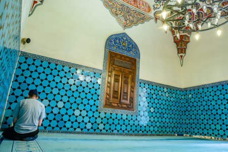 Interior view of Green Mosque also known as Mosque of Mehmed I is a part of the larger complex in...