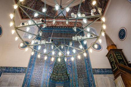 Interior view of Green Mosque also known as Mosque of Mehmed I is a part of the larger complex in Bursa,Turkey.20 May 2018のeditorial素材