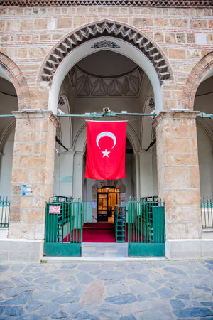 Exterior View of Ghazi Orhan Mosque,one of Ottoman emperor in Bursa,Turkey.20 May 2018のeditorial素材