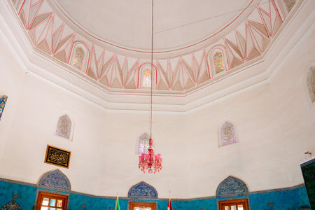 Interior detailed view of Green Tomb that is a part of the larger complex in Bursa,Turkey.20 May 2018のeditorial素材