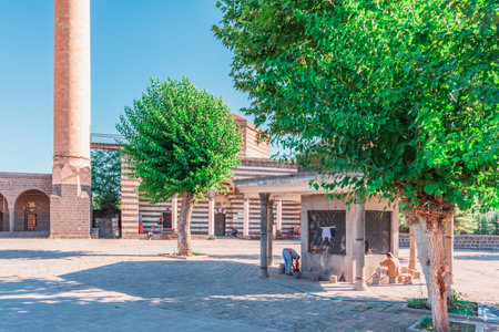 View of Ali Pasha Mosque built by governor Ali Pasha between 1534-1537.Diyarbakir,Turkey.16 July 2018のeditorial素材