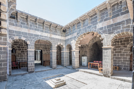 View of Zinciriye Medresesi or Madrasah near Ulu Mosque,a popular landmark in Diyarbakir,Turkey.16 July 2018のeditorial素材