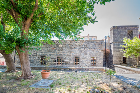 View of Zinciriye Medresesi or Madrasah near Ulu Mosque,a popular landmark in Diyarbakir,Turkey.16 July 2018のeditorial素材