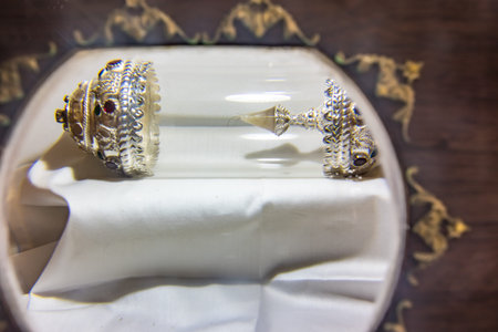 Beard of the Islamic prophet Mohammed is displayed in Mevlidi Halil Mosque, in Sanliurfa,Turkey.のeditorial素材