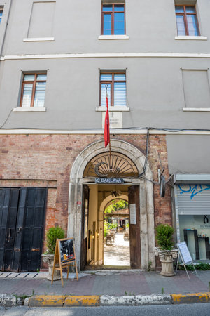 Exterior view of old ancient Saint Joseph Orphanage located in Beyoglu,Istanbul,Turkey.25 July 2019のeditorial素材