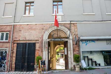 Exterior view of old ancient Saint Joseph Orphanage located in Beyoglu,Istanbul,Turkey.25 July 2019のeditorial素材