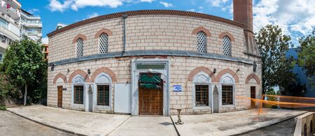 Panoramic view of Ebul Fadil Mehmet Efendi which was built by Sir Ebul Fadil Mehmet in 1554 at Tophane,Beyoglu,Istanbul,Turkey.25 July 2019の写真素材
