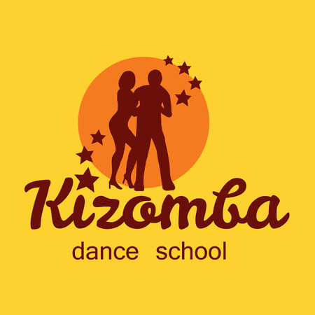 Kizomba poster for the party. Dancing couple.のイラスト素材