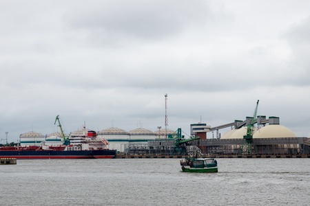 Port landscape. View of the industrial port.の写真素材