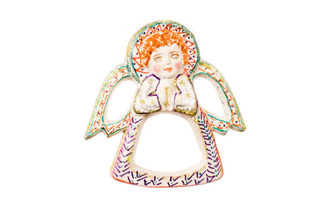 Christmas angel isolated on a white background.の写真素材