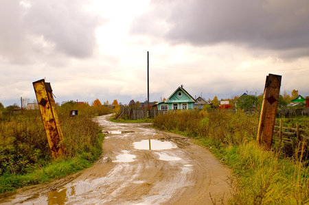 Russian rural village.の写真素材