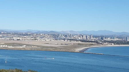 San Diego view from Point Loma, Californiaの写真素材