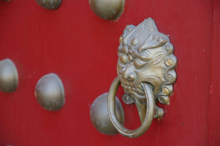 chinese temple door knob 2の写真素材