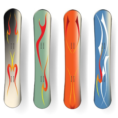 vector snowboardのイラスト素材