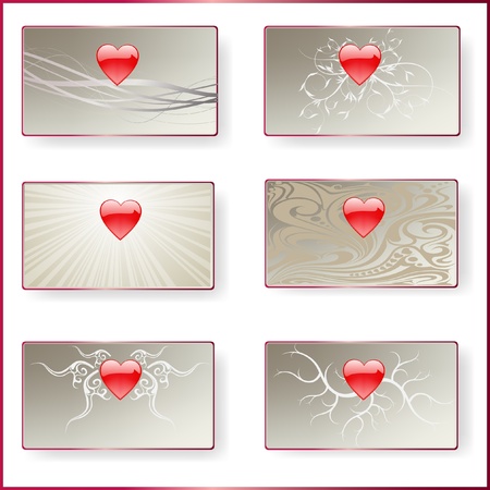 vector valentine cardsのイラスト素材