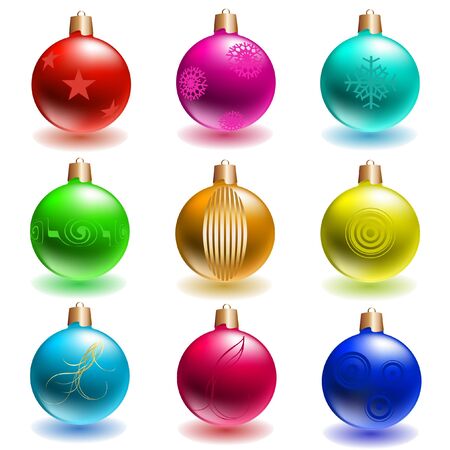 vector christmas ballssetのイラスト素材