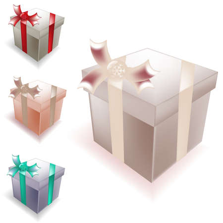 vector gift box set のイラスト素材