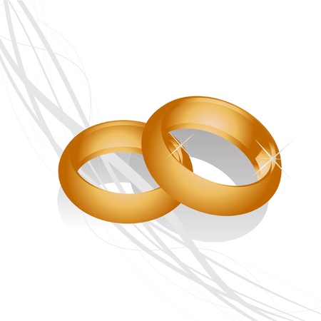 golden wedding rings のイラスト素材