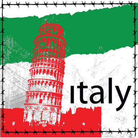 pisa tower from italyのイラスト素材