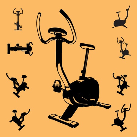 vector fitness equipmentのイラスト素材