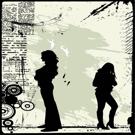 grunge typographic backgroundのイラスト素材