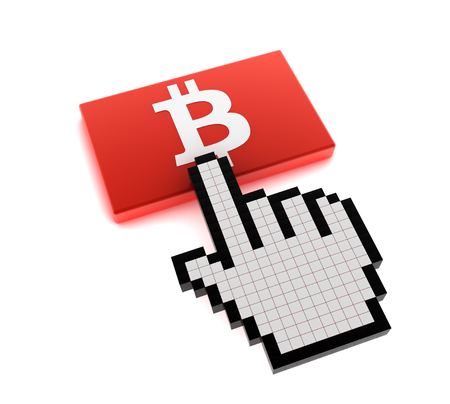 Hand Cursor on Buttonの写真素材