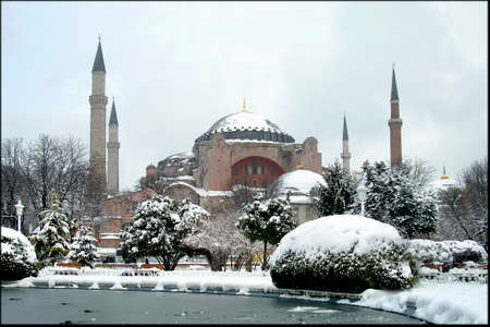 Snow with Mosqueの写真素材