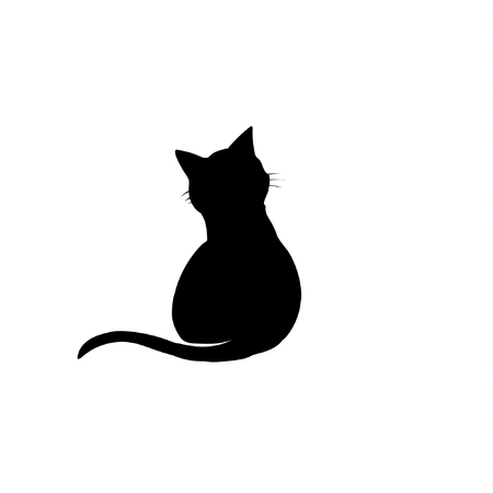 A vector illustration of a cat  isolated on plain backgroundのイラスト素材