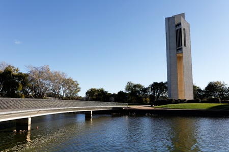 Australia National Carillion with Bridgeの写真素材