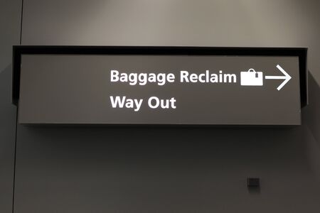 Baggage Reclaim Way Out Signの写真素材