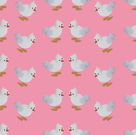 The pattern for the background, composed of small grey birds . The blue background.のイラスト素材