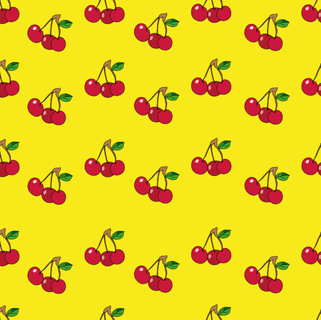 The pattern for the background, made their little juicy cherriesのイラスト素材
