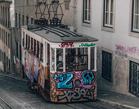 Elevador da Bica Tram, Lisbon, Portugal
