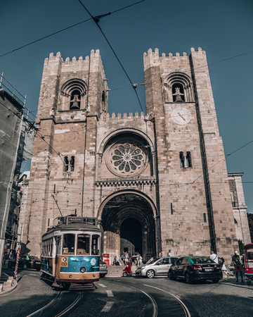 Patriarchal Cathedral of St. Mary Major in Lisbon, Portugalのeditorial素材