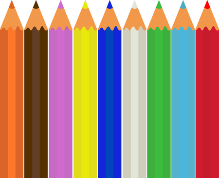 colorful pencilsのイラスト素材
