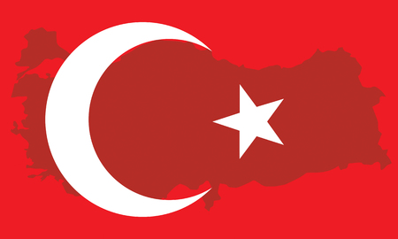 turkish flagのイラスト素材