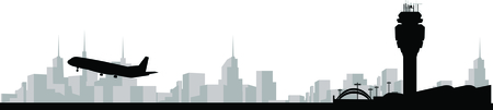 City and airportのイラスト素材
