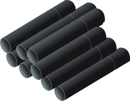 black pipes for construction buildingのイラスト素材