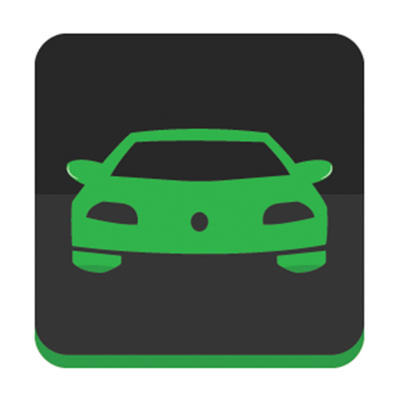 Green car button icon.のイラスト素材