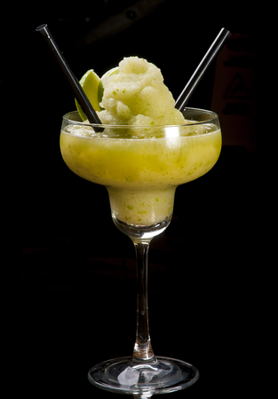 Fruit Juice Cocktail with strawの写真素材