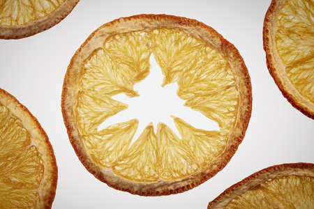 dried orangesの写真素材