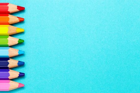 colorful pencil on backgroundの写真素材
