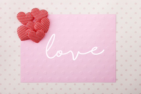 writing love on cardの写真素材