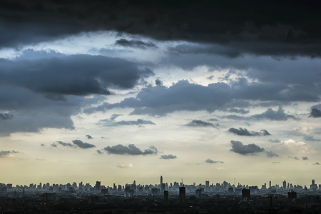 Sunset at city of Bangkok, Thailandの写真素材