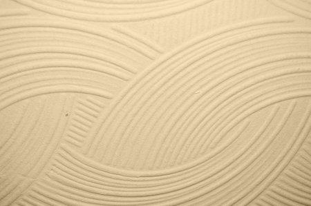 beige wall with plaster relief abstract drawingの写真素材