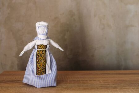 traditional Ukrainian motanka doll handmadeの写真素材